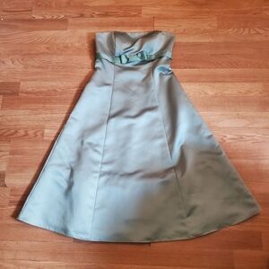 Mint green strapless dress